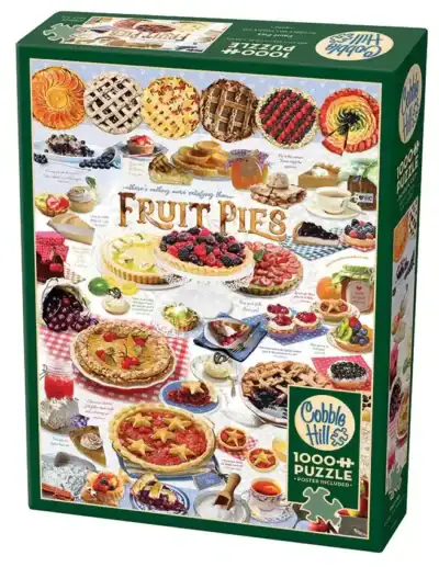 Pie Time palapeli 1000 palaa on Cobble Hill -palapelimerkin piirakat-aiheinen kollaasipalapeli.