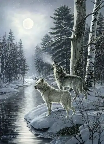 Cobble Hill Wolves by Moonlight palapeli 1000 palaa susipalapeli
