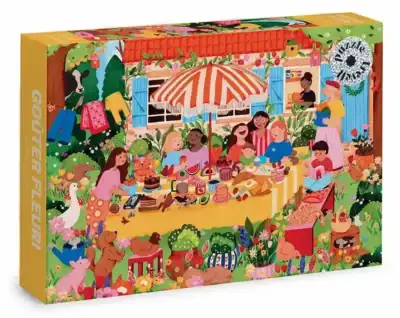 Trevell Floral Tea Party palapeli 1000 palaa. Anaïs Sanchezin värikäs kuvitus