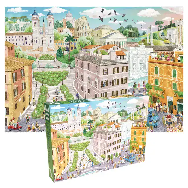 Home of La Dolce Vita on Penny Puzzlen 1000 palan Rooma-aiheinen palapeli, jonka on kuvittanut Gaia Marfurt.