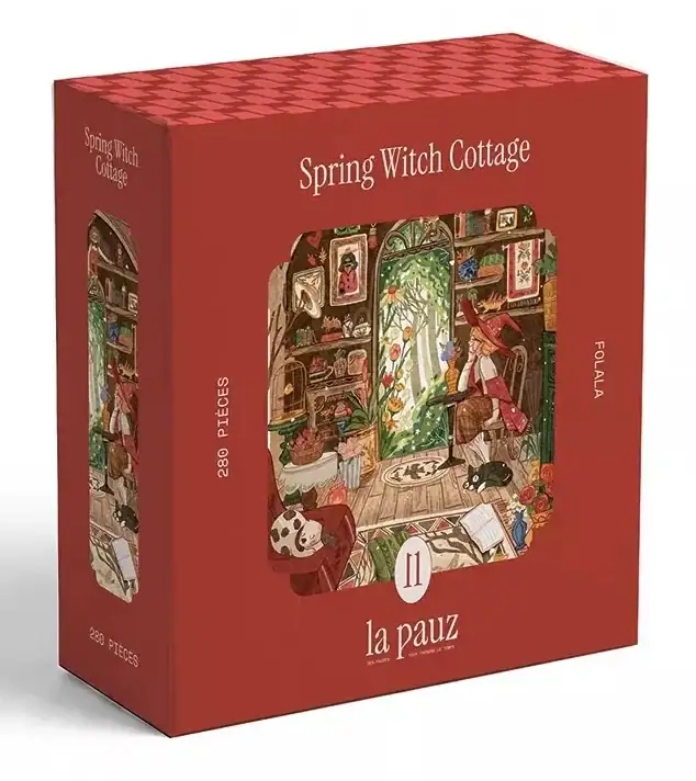 La Pauz Spring Witch Cottage palapeli 280 palaa, jossa vietetään kevätpäivää noitien mökissä.