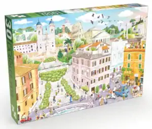 Home of La Dolce Vita on Penny Puzzlen 1000 palan Rooma-aiheinen palapeli, jonka on kuvittanut Gaia Marfurt.