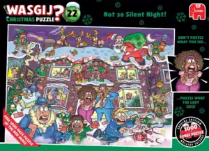 Wasgij Christmas 22: Not So Silent Night! palapeli 2x1000 palaa joulupalapelit