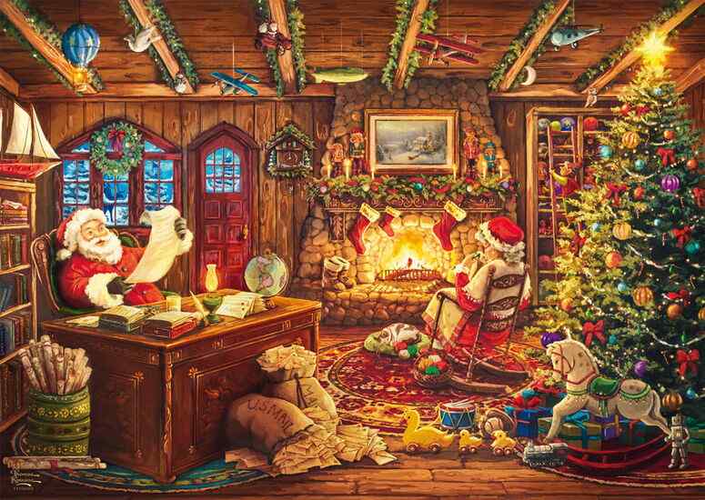 Schmidt Santa Checking His List palapeli 1000 palaa - Image 2
