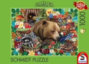 Schmidt Summer Dream palapeli 1000 palaa jatkaa Sheena Piken lumoavaa vuodenaikasarjaa kesäisenä fantasiamaailmana karhu palapeli