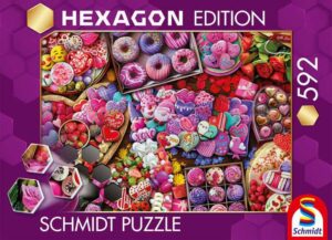 Schmidt Sweet Treats palapeli 592 palaa on värikäs palapeli, jossa makeat herkut ja näyttävät värit