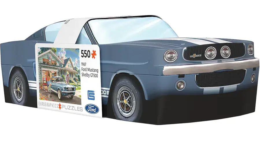 Eurographics 1967 Ford Mustang Shelby GT500 palapeli 550 palaa peltirasiassa autopalapeli