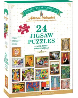 Eurographics Modern Fine Art Christmas palapelijoulukalenteri 24 x 50 palaa