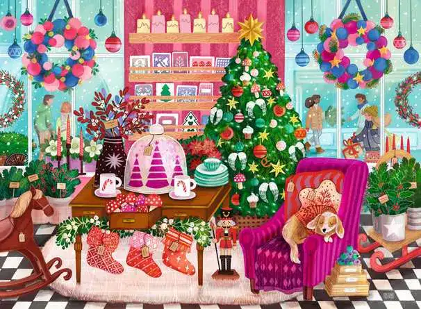 Ravensburger Christmas boutique palapeli 500 palaa joulupalapeli
