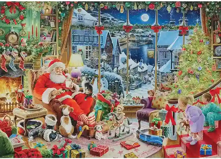 Ravensburger Christmas Limited Edition No. 30: Santa Takes a Break palapeli 1000 palaa - Image 2