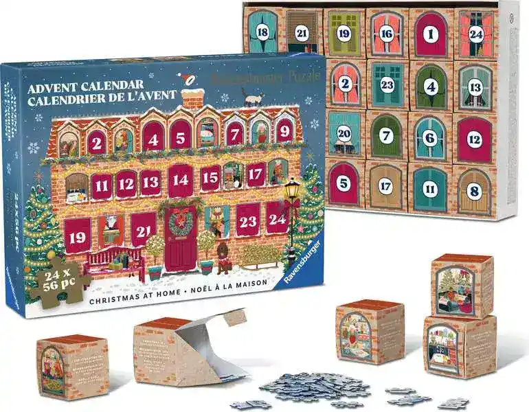 Ravensburger Christmas at Home Joulukalenteri 24 x 56 palaa - Image 2