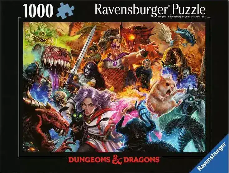 Ravensburger Dungeons & Dragons: Critical Encounters palapeli 1000 palaa fantasiapalapeli