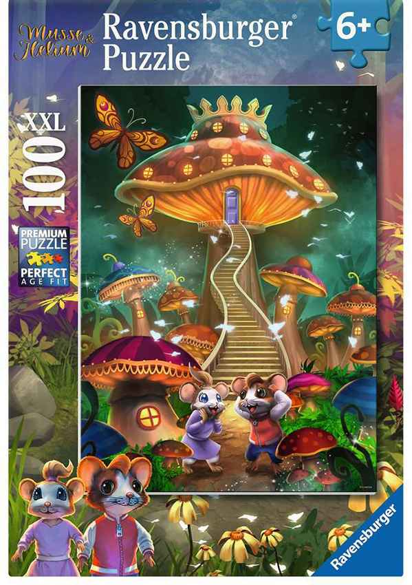 Ravensburger Musse & Helium The Magical Mushroom Adventure palapeli 100 XXL palaa