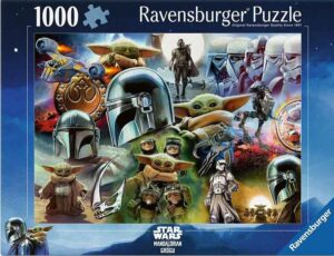 Star Wars The Mandalorian and Grogu palapeli 1000 palaa Star Wars -faneille. Ravensburger palapeli