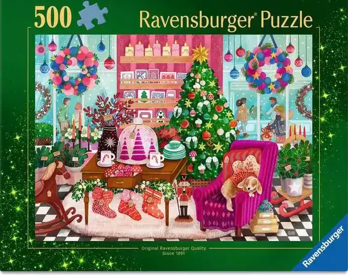 Ravensburger The Christmas Boutique palapeli 500 palaa joulupalapeli