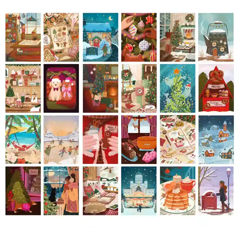 Trevell Advent Calendar Puzzle No. 5 on palapelijoulukalenteri vuodelle 2026. 24 x 99 palan minipalapelit