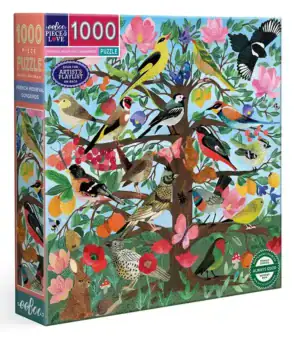 eeBoo French Medieval Songbirds palapeli 1000 palaa lintupalapeli