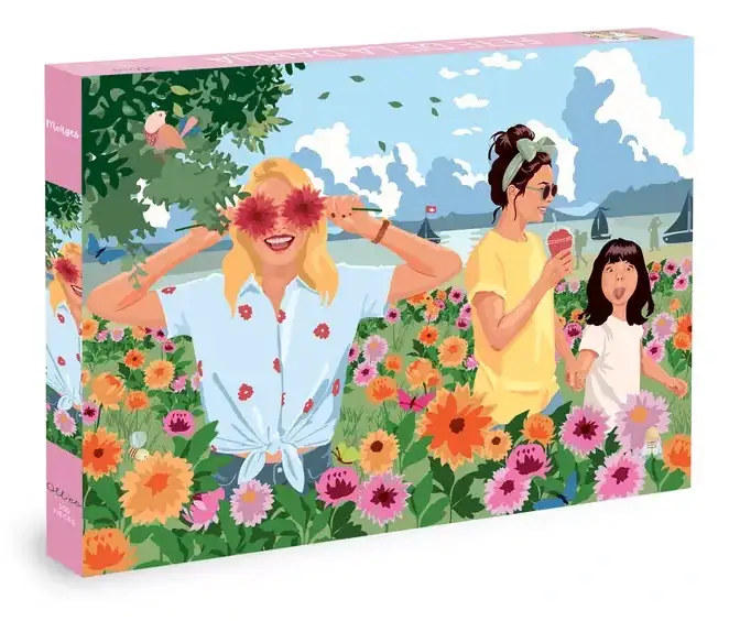 Olleo Dahlia Festival palapeli 500 palaa vie kukkafestivaaleille. Tämän 500 palan palapelin on kuvittanut Mathilde Garcia.