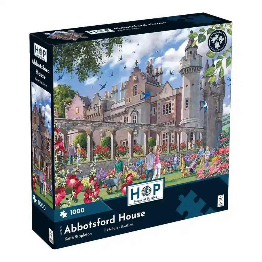 House of Puzzles Abbotsford House palapeli 1000 palaa Keith Stapletonin kuvittama