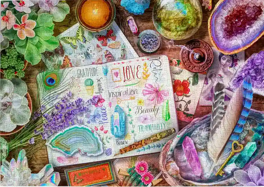 House of Puzzles Happy Vibes palapeli 1000 palaa kuvitus Aimee Stewart