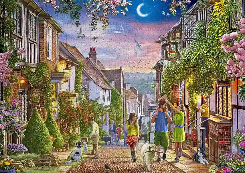 House of Puzzles Mermaid Street palapeli 1000 palaa