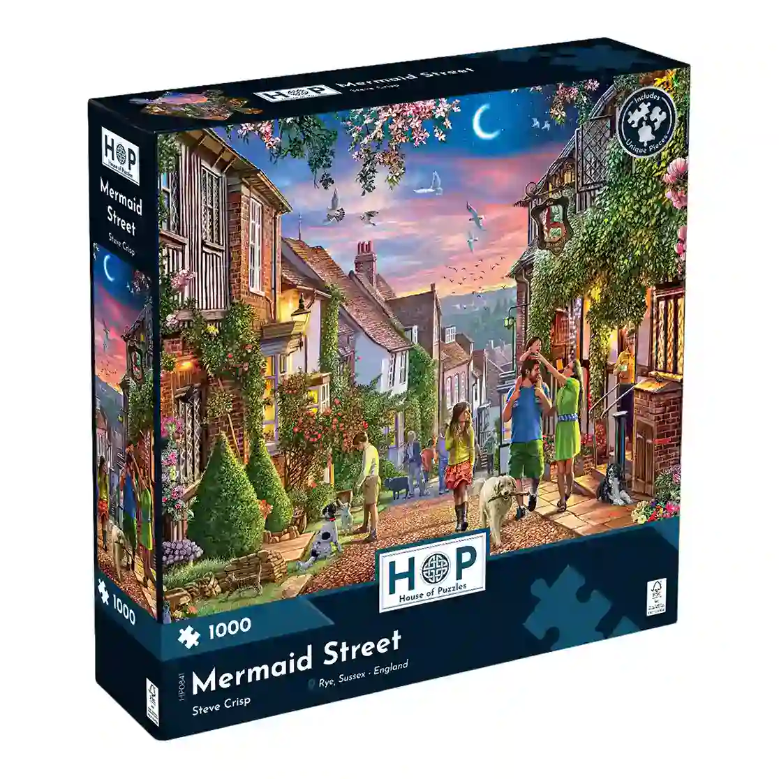 House of Puzzles Mermaid Street palapeli 1000 palaa kaupunkimaisema