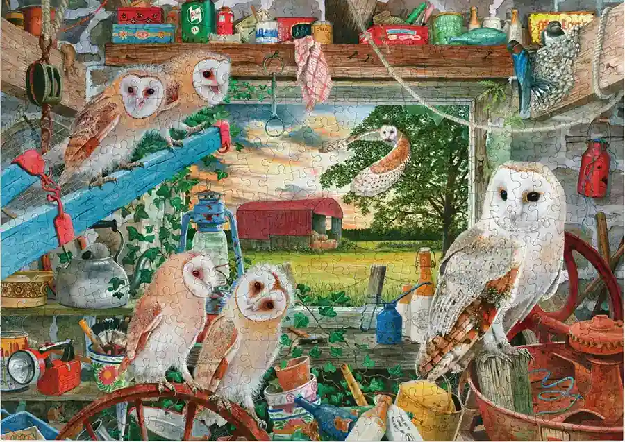House of Puzzles Night Owls palapeli 500 XL palaa pöllöt palapeli