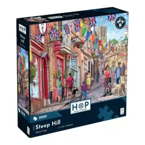 House of Puzzles Steep Hill palapeli 1000 palaa Steve Crispin kuvittama
