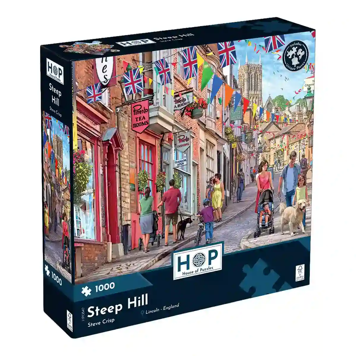 House of Puzzles Steep Hill palapeli 1000 palaa Steve Crispin kuvittama