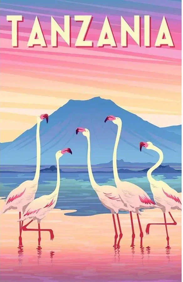 Ravensburger Tanzania palapeli 200 palaa flamingot palapeli