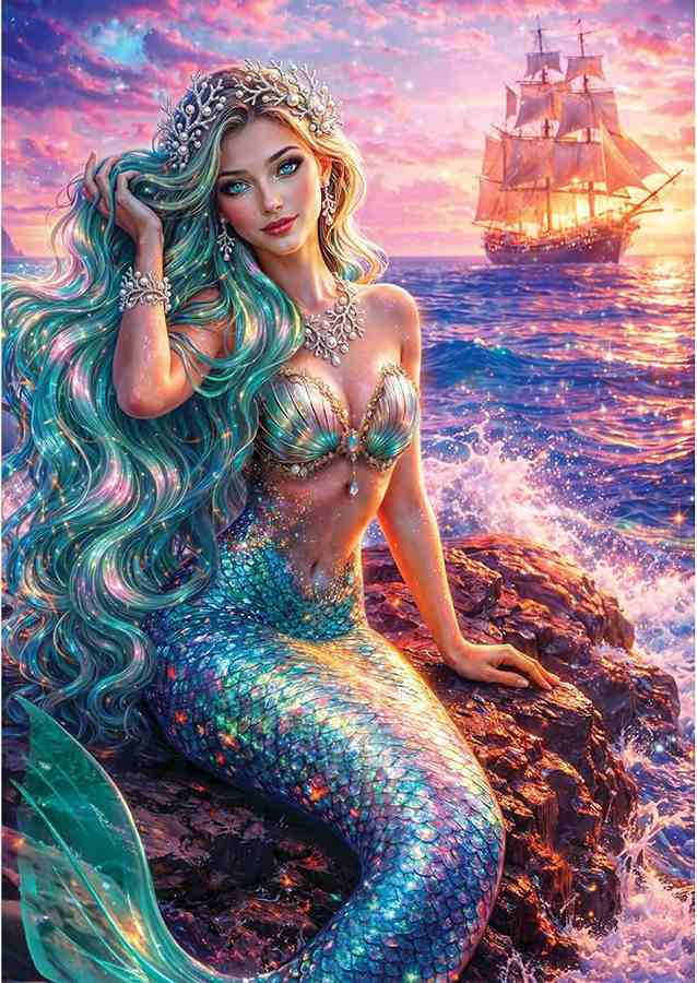 Trefl Mermaid palapeli 1000 palaa merenneito palapeli