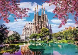 Trefl Premium Plus: Sagrada Família Barcelona palapeli 1000 palaa kaupunki maisema palapeli