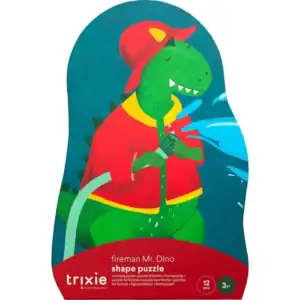 Trixie Fireman Mr. Dino muotopalapeli 12 palaa palomies palapeli lapsille
