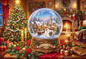 Alipson Puzzle The Christmas Eve Snow Globe palapeli 1000 palaa joulupalapeli