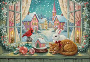 Alipson Puzzle Christmas Window palapeli 1000 palaa talvinen palapeli