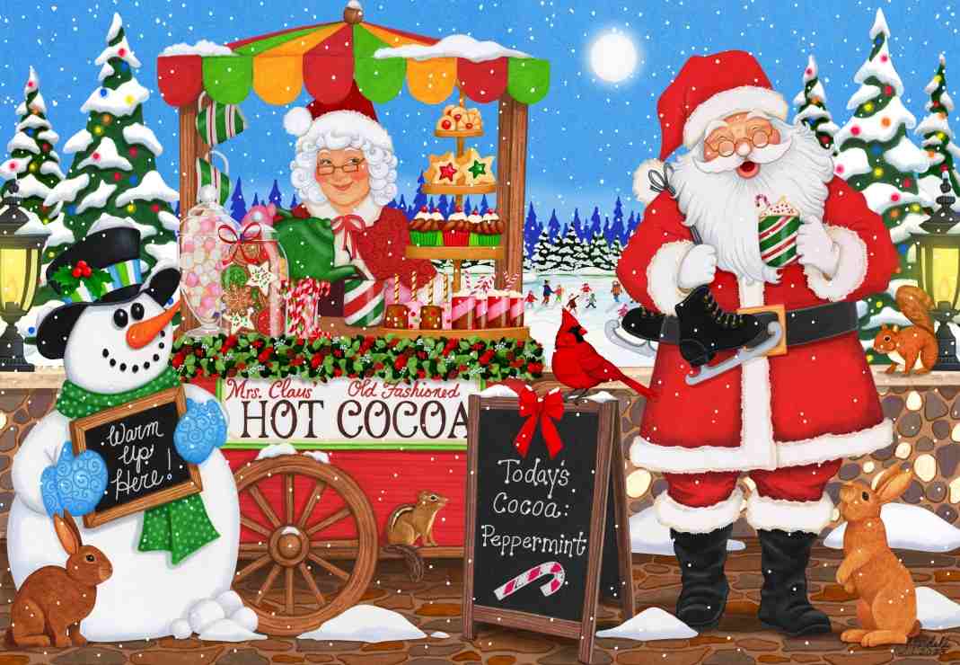 Alipson Puzzle Santa's Sweet Shop palapeli 1000 palaa joulupukki palapeli aikuisille