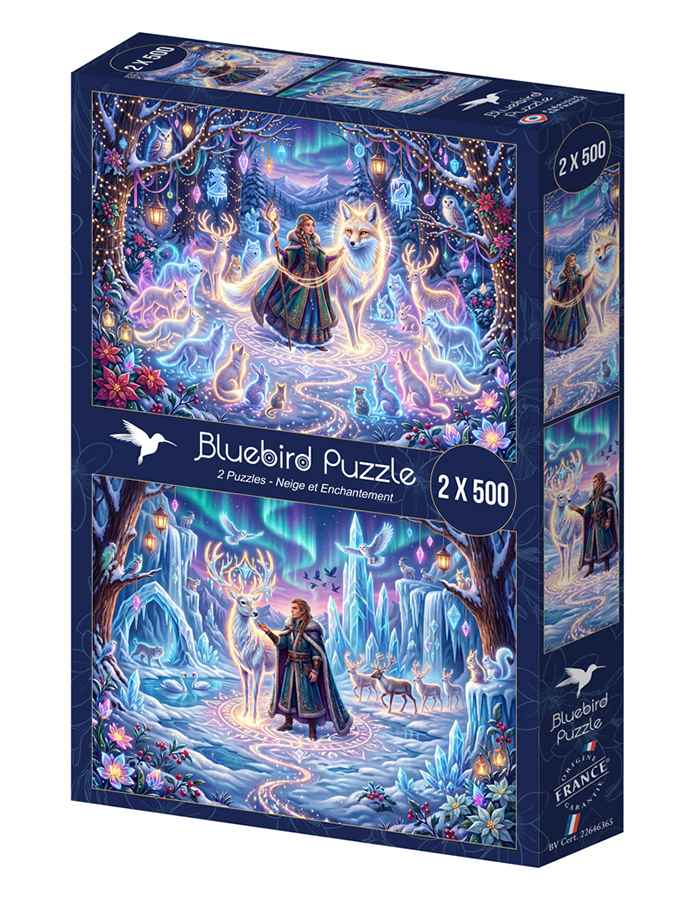 Bluebird Puzzle Neige et Enchantement palapeli 2 × 500 palaa talvipalapelit