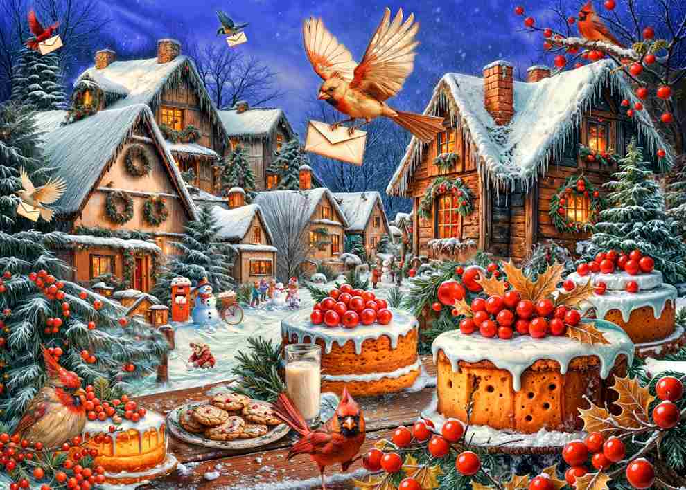 Bluebird Christmas Treats palapeli 500 palaa joulupalapeli