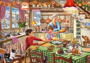 Bluebird Grandma Christmas Baking palapeli 2000 palaa joulupalapeli