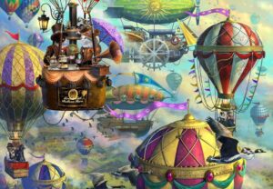 Grafika Great Cat Balloon Race palapeli 1000 palaa fantasia palapeli