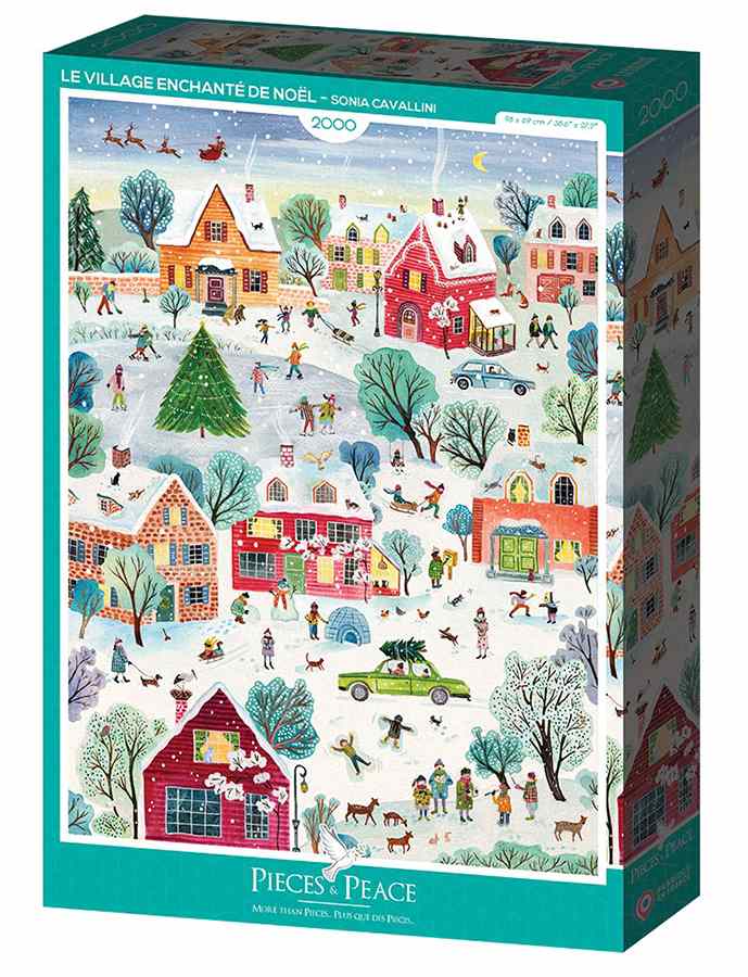 Pieces & Peace Le Village Enchanté de Noël palapeli 1000 palaa talvipalapelli